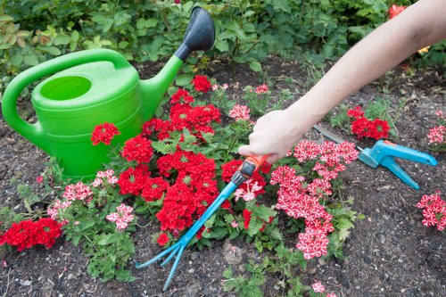 Harrys Gardeners planting seasonal flowers